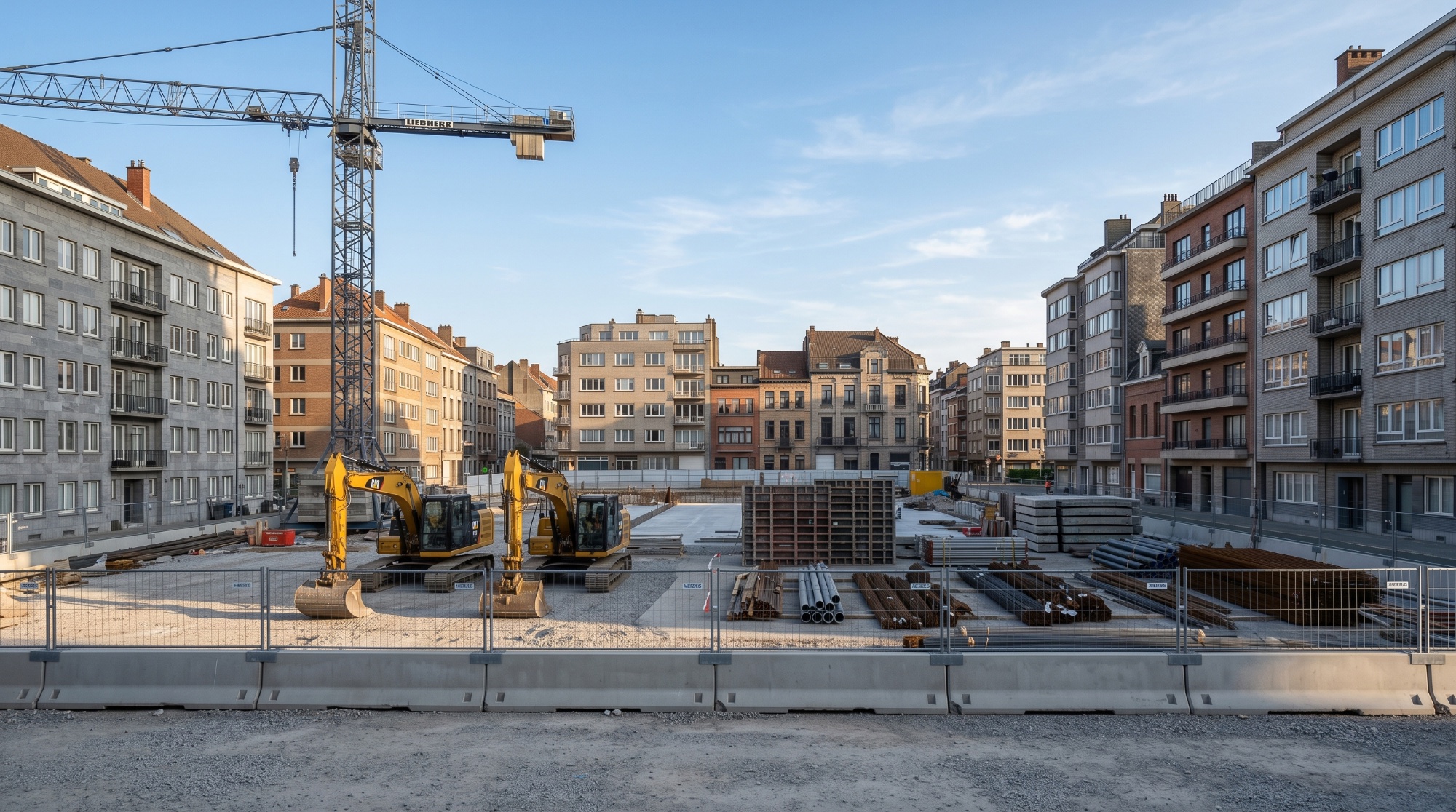 Ambiance de chantier STDT en milieu urbain
